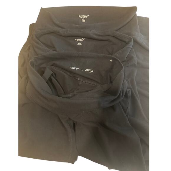 Old Navy Active black leggings Various types size Large LOT of 7 AS IS - Picture 1 of 7